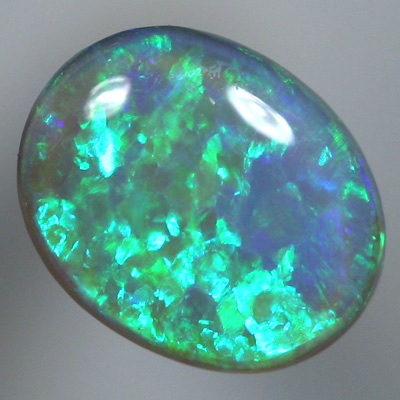 SOLID SEMI BLACK OPAL Crisp bright green and light turquoise